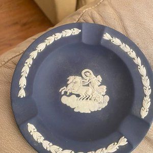 Vintage Wedgwood Blue Ashtray Trinket Dish Pegasus